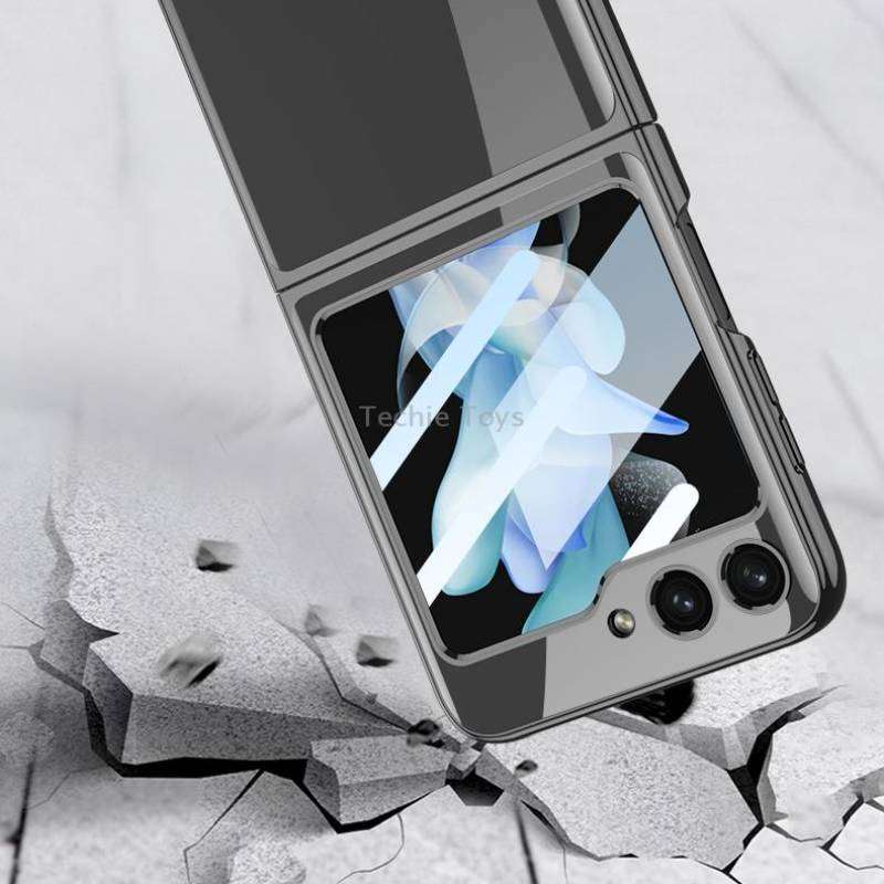 For Samsung Galaxy Z Flip5 GKK Integrated Electroplating Full Coverage Phone Case(Black)