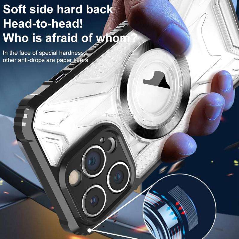 For iPhone XR CD Texture Magsafe Phone Case(Black)