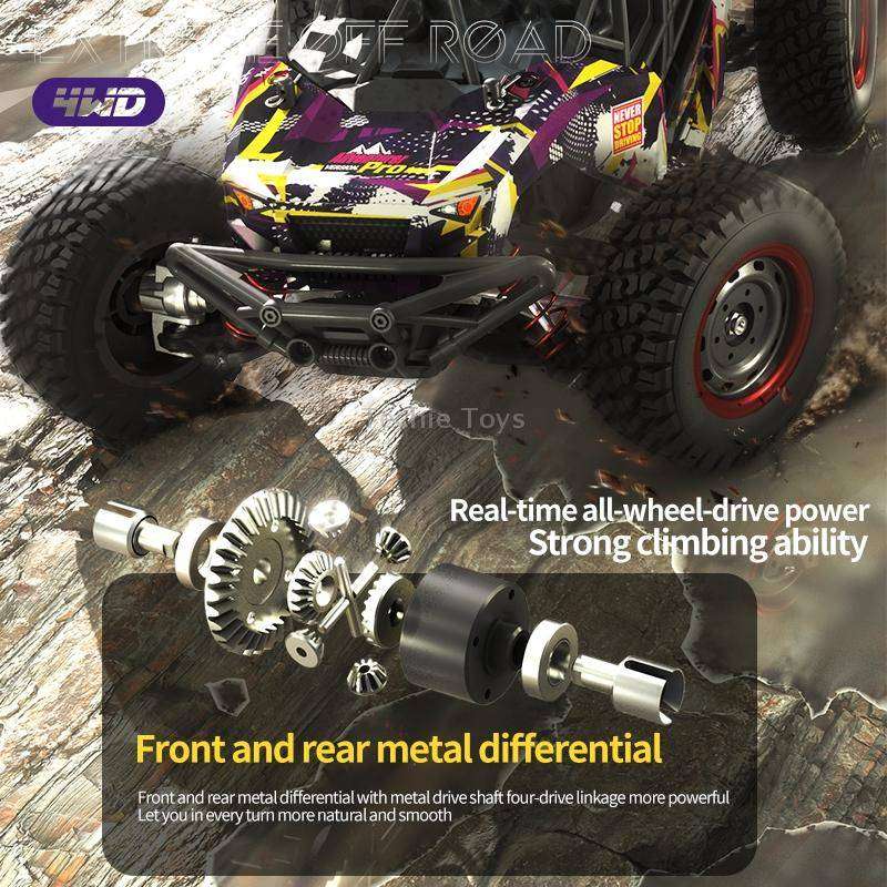 JJR/C Q141B Brushless 4WD High Speed Remote Control Desert Truck(Purple)