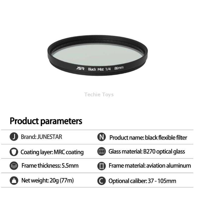 JSR Black Mist Filter Camera Lens Filter, Size:55mm(1/4 Filter)