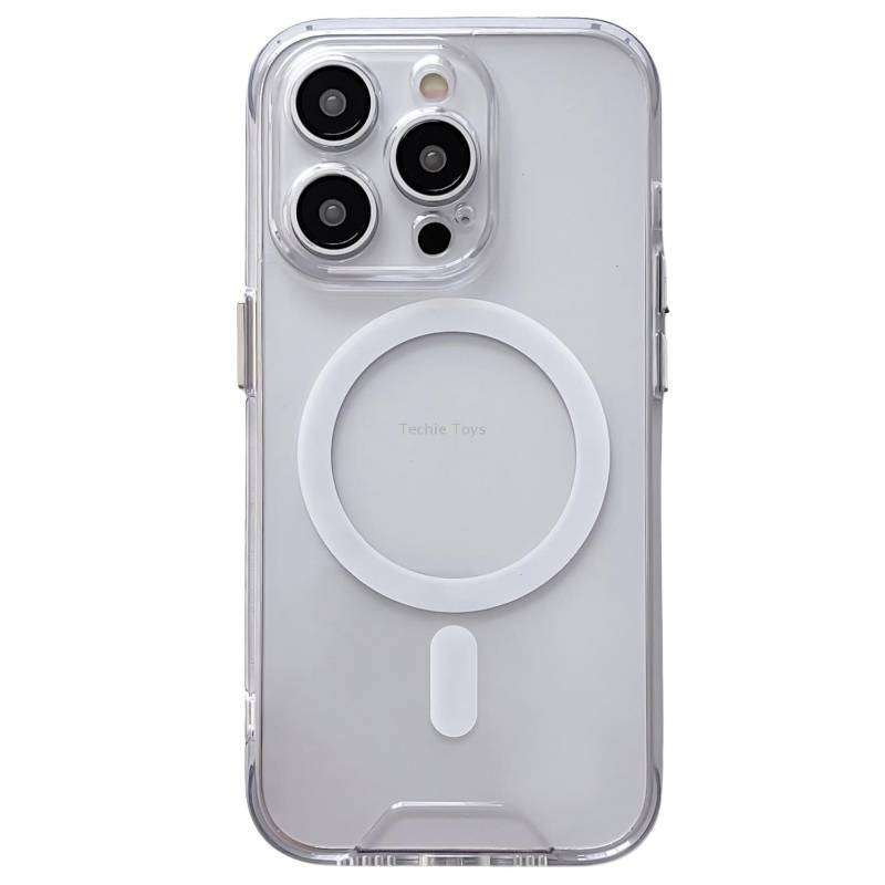 For iPhone 12 Pro Max Space MagSafe Acrylic Hybrid TPU Phone Case(Transparent)