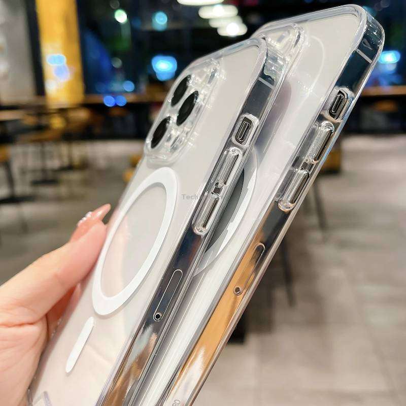 For iPhone 11 Pro Space MagSafe Acrylic Hybrid TPU Phone Case(Transparent)
