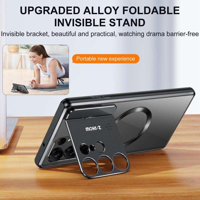 For Samsung Galaxy S21 Ultra 5G Aromatherapy Holder Single-sided MagSafe Magnetic Phone Case(Black)