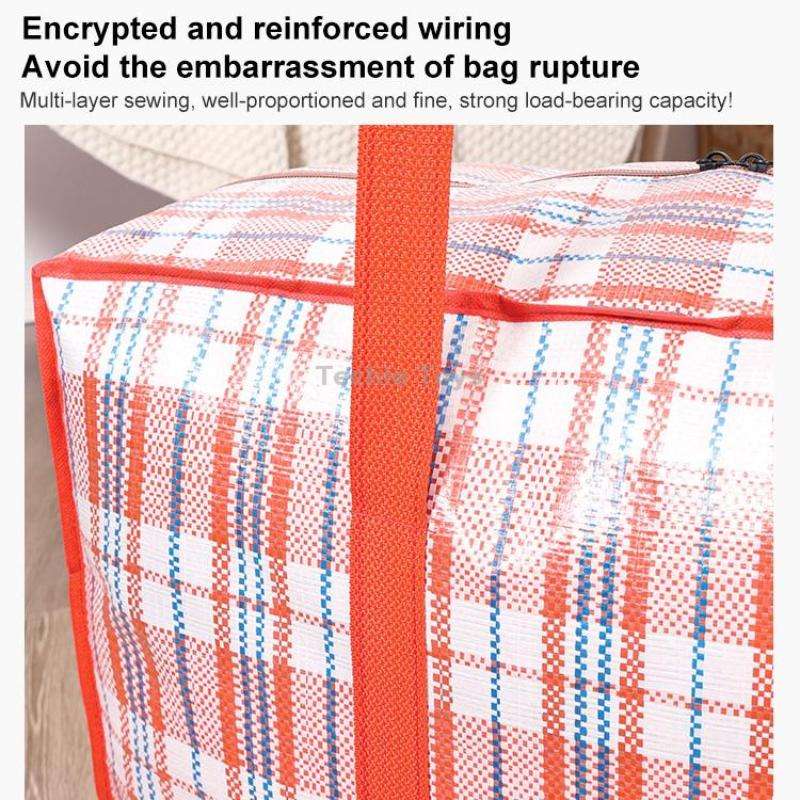 48x32x24cm Woven Bags Moving Bags Packing Bags Dustproof and Moistureproof Quilt Storage Bag(Random