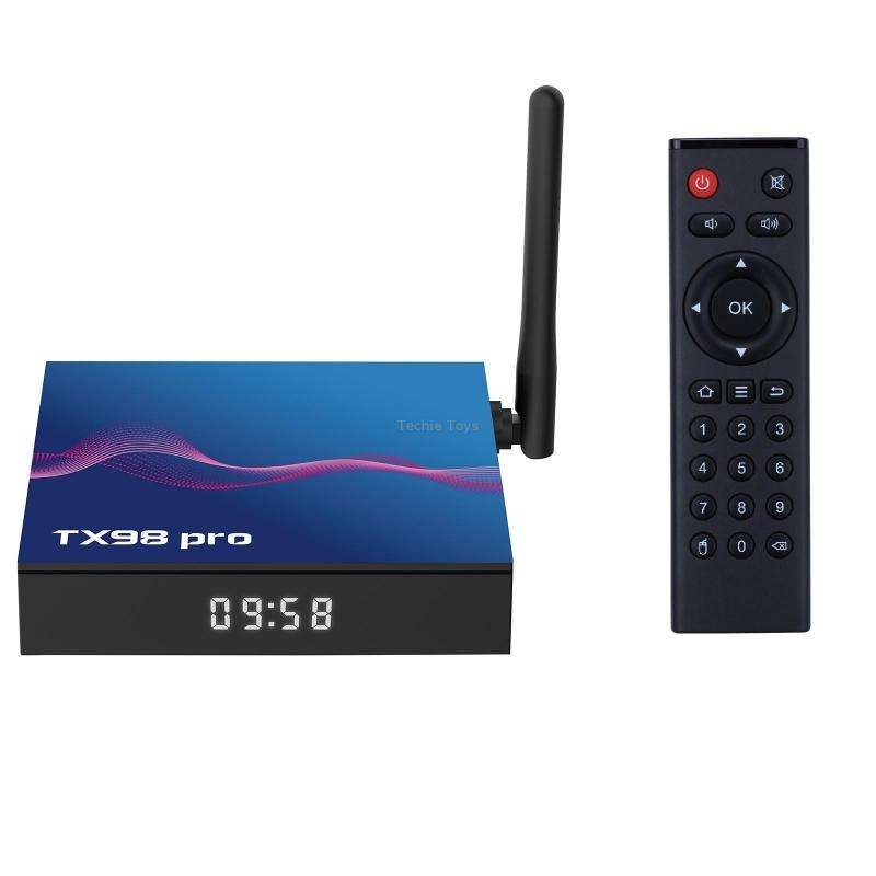 TX98 Pro 4K Ultra HD Android 14.0 Smart TV Box with Remote Control, 4GB+64GB, Allwinner H618 Quad-Co