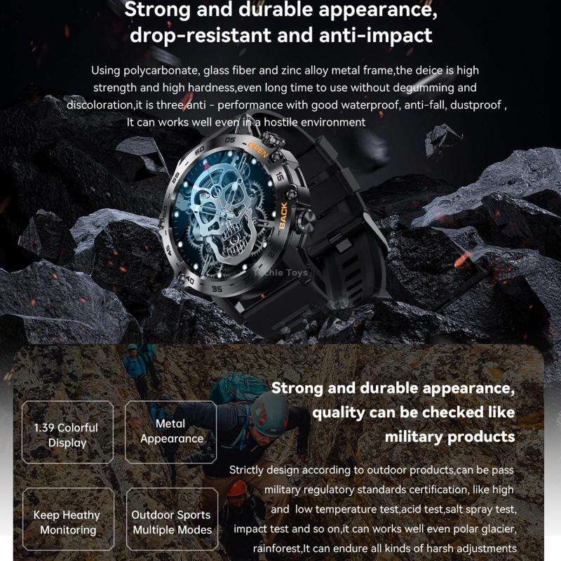 K52 1.39inch BT5.0 Smart Watch Support Heart Rate/ Sleep Detection(Orange)