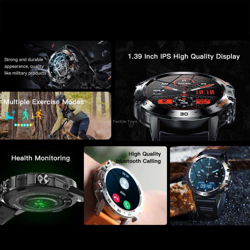 K52 1.39inch BT5.0 Smart Watch Support Heart Rate/ Sleep Detection(Orange)