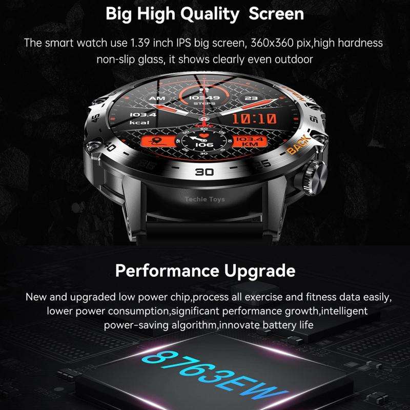 K52 1.39inch BT5.0 Smart Watch Support Heart Rate/ Sleep Detection(Orange)