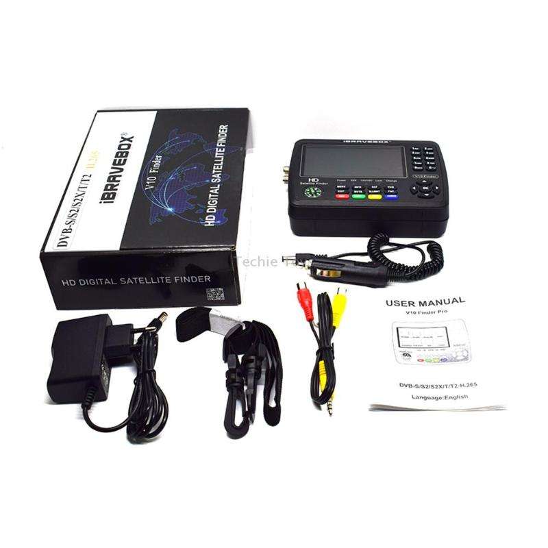 iBRAVEBOX V10 Finder Pro 4.3 inch Display Digital Satellite Meter Signal Finder, Support DVB-S/S2/S2