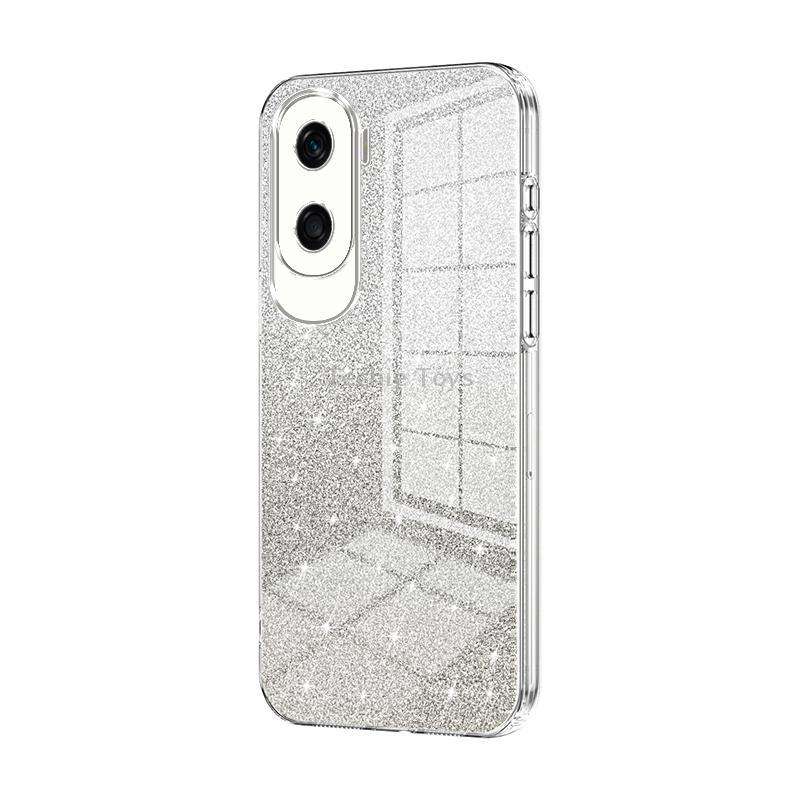 For Honor X50i / 90 Lite Gradient Glitter Powder Electroplated Phone Case(Transparent)