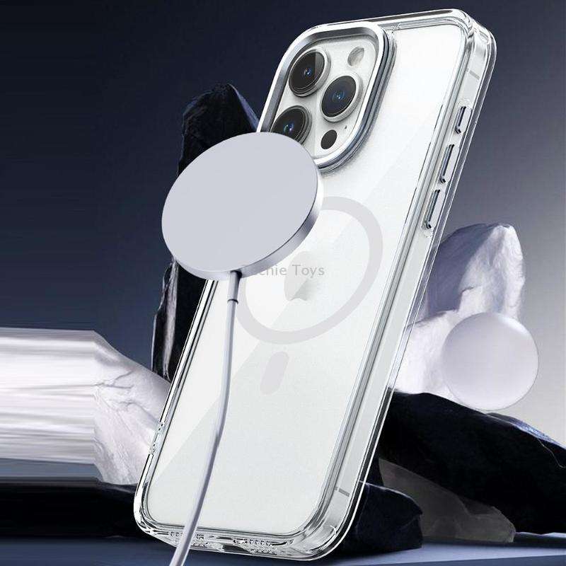 For iPhone XS Max MagSafe Magnetic Clear Phone Case(Purple)