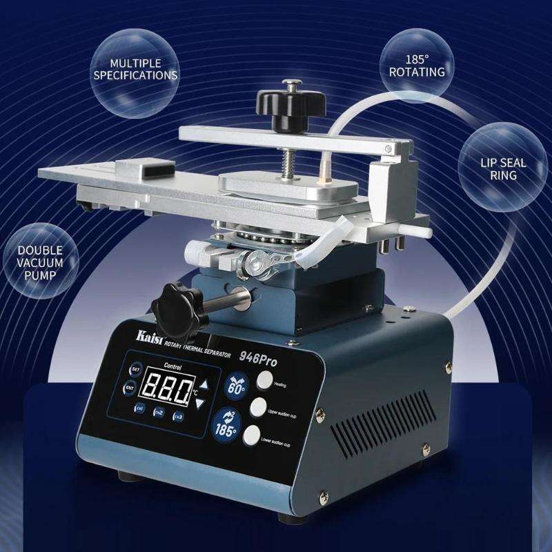 Kaisi 946 Pro LCD Touch Screen Separator Rotating Thermal Machine with Double Vacuum Pumps, UK Plug