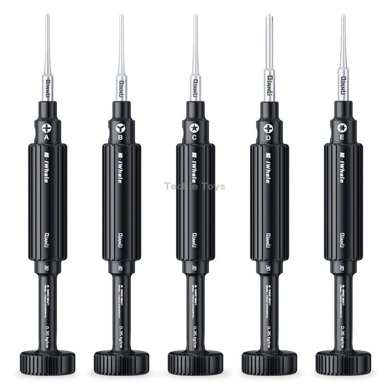 5 in 1 QianLi iWhale Special S2 Steel Magnetic Torque 3D Screwdriver, Model:A/B/C/D/E