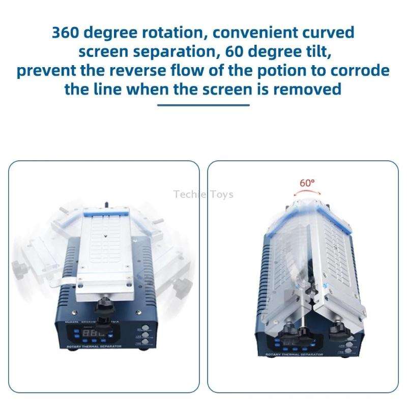 Kaisi 946 Max Double Vacuum Pumps LCD Separator Rotating Thermal Machine, UK Plug