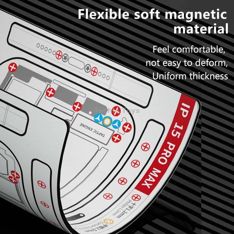 For iPhone 14 MaAnt Double-sided Screw Positioning Flexible Soft Magnetic Pad