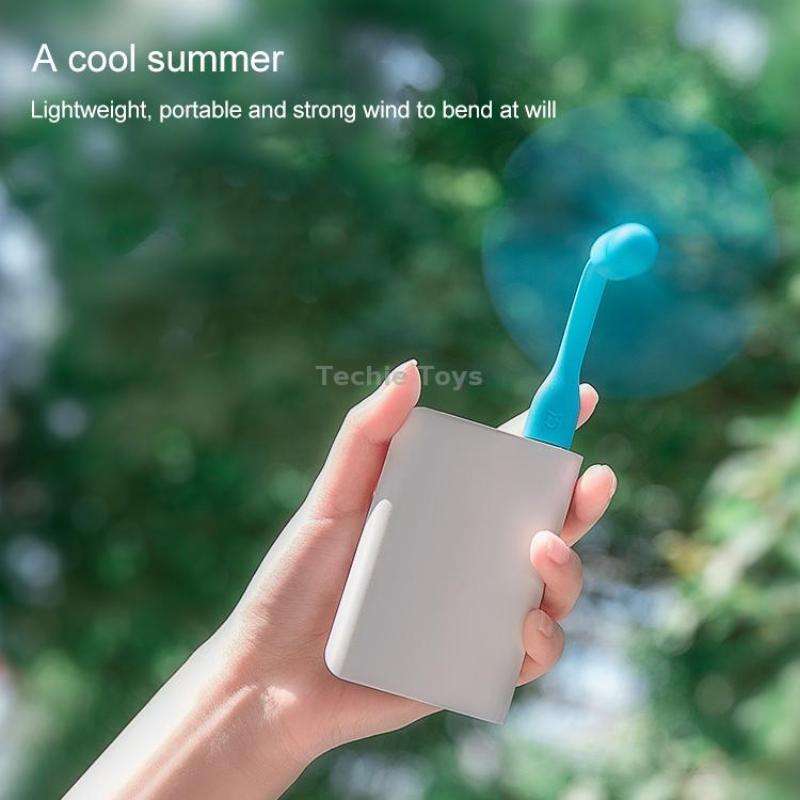 Original Xiaomi Mijia Portable Mini Mute USB Electric Fan (White)