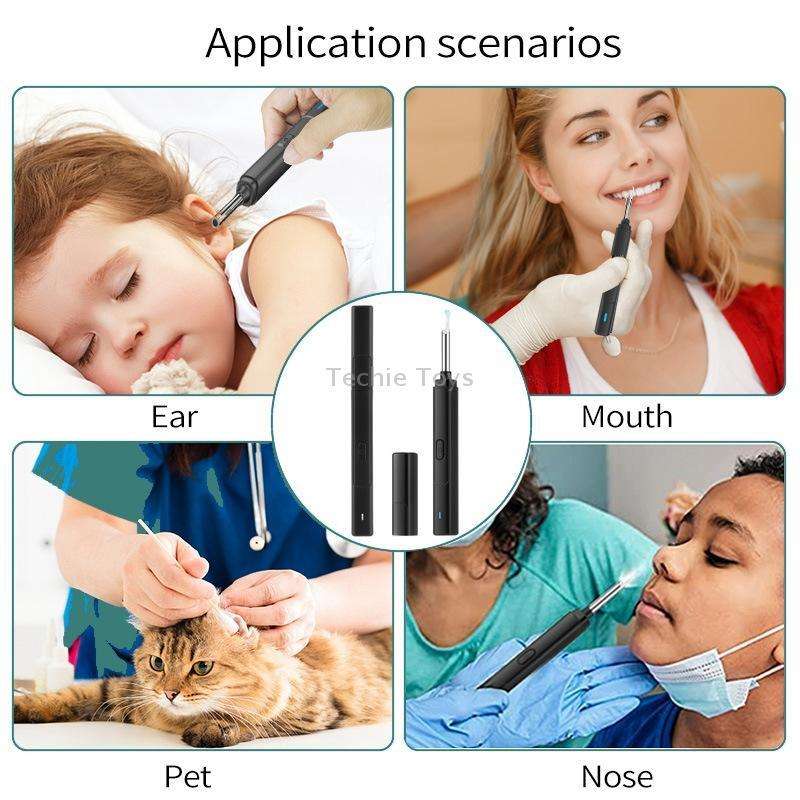 H02006 WiFi Smart Visual Ear Pick HD Digital Mouth Nose Ear Endoscope (White)