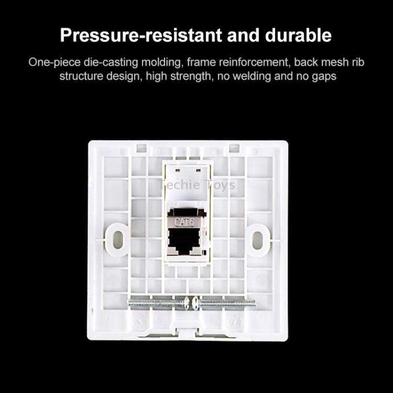 CAT.6 Shielded Pass-through Network Module, Dual Ports Panel + Shielded Pass-through + Telephone Soc