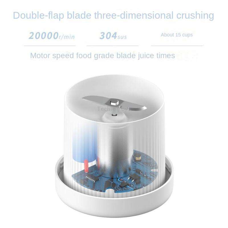 Wireless Charging Outdoor Portable Mini Electric Juicer (White)