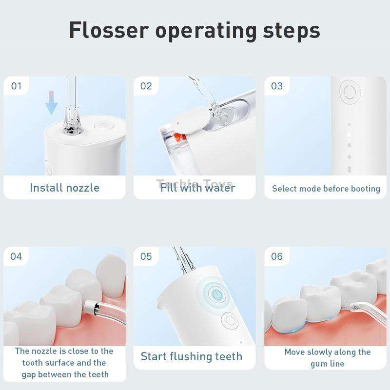 Original Xiaomi Mijia F300 Electric Pulse Oral Irrigator Tooth Cleaner, Capacity : 240mL (Green)