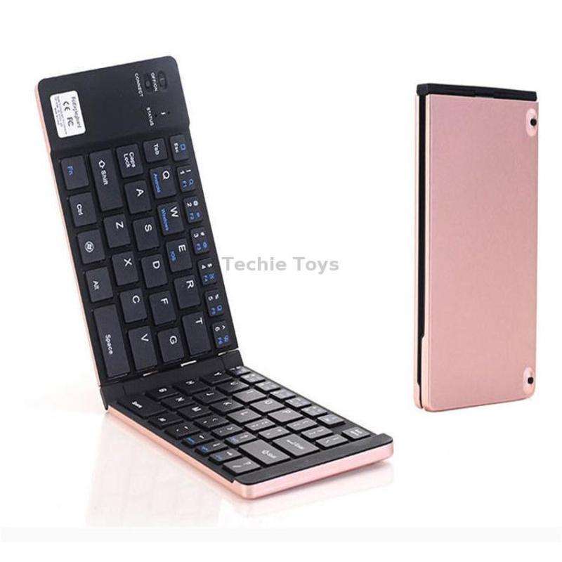 F66 Foldable Bluetooth Wireless 66 Keys Keyboard, Support Android / Windows / iOS (Silver)