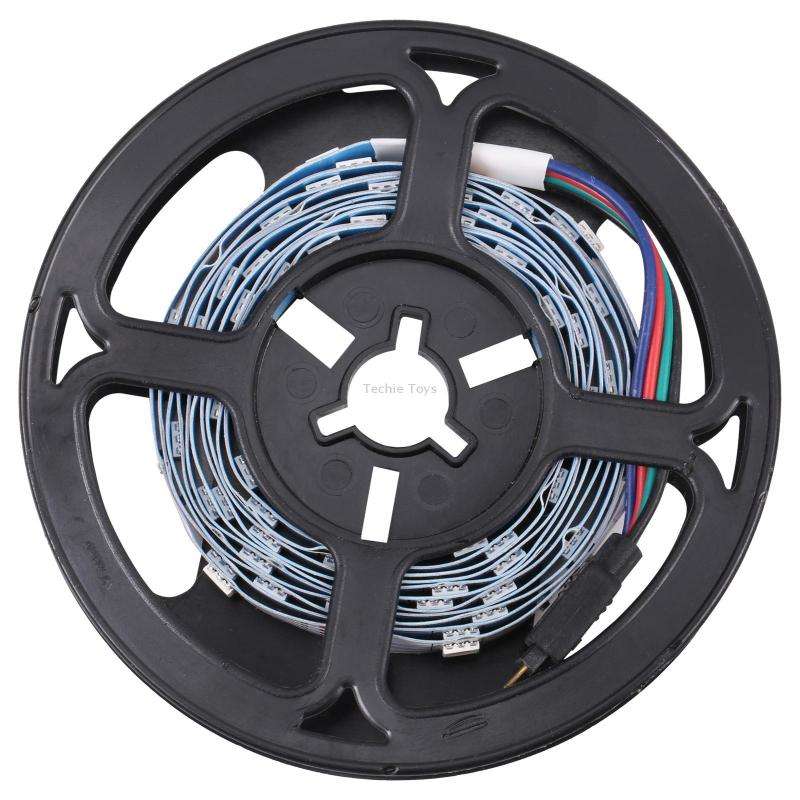 Bare Board 5050 SMD RGB LED Rope Light, 30 LED/m, Length: 2m, 12V 2A 100-240V, with 24-key Remote Co