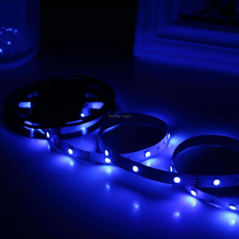 Bare Board 5050 SMD RGB LED Rope Light, 30 LED/m, Length: 2m, 12V 2A 100-240V, with 24-key Remote Co