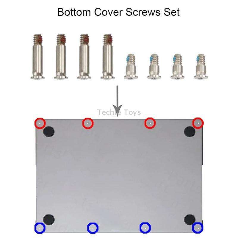 Bottom Cover Screws Set for MacBook Pro Retina M3 14 16 A2918 A2991 A2992 (Silver)