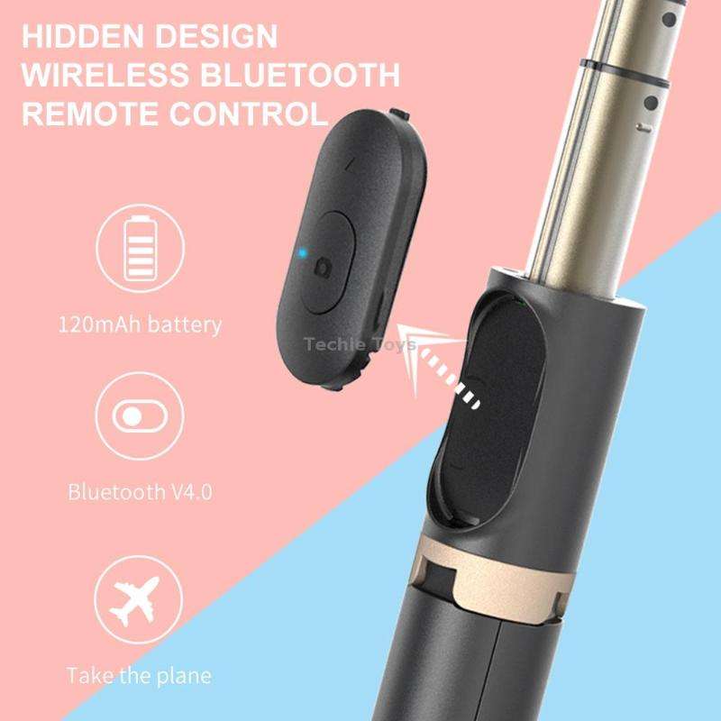 Q03 Bluetooth Remote Control Tripod Selfie Stick Phone Holder (White)