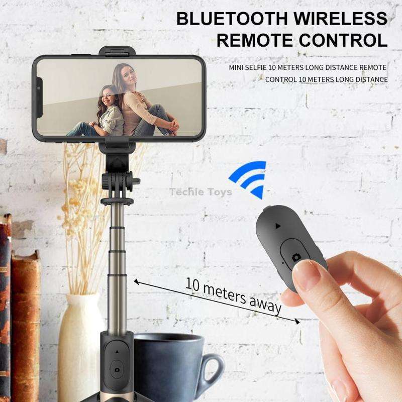 Q03 Bluetooth Remote Control Tripod Selfie Stick Phone Holder (White)