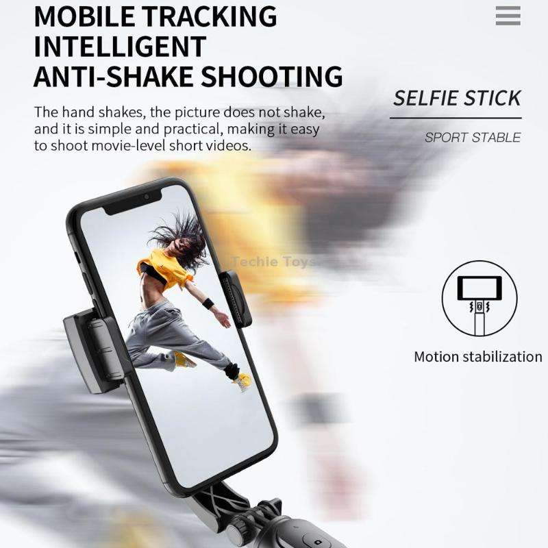 Q08 Gimbal Stabilizer Bluetooth Remote Control Tripod Selfie Stick (White)
