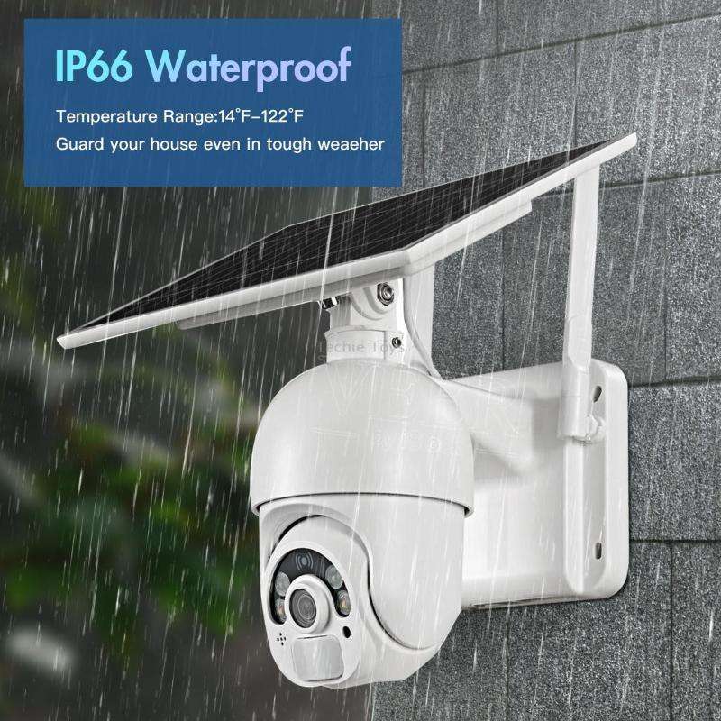 T22 1080P Full HD Solar Powered 4G Network EU Version Camera, Support PIR Alarm, Night Vision, Two W