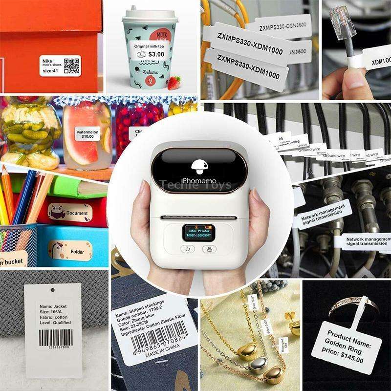 Phomemo M110 Home Handheld Mini Bluetooth Thermal Printer (White)