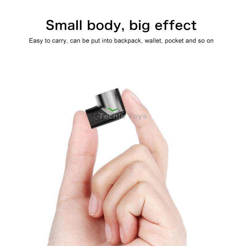 X20 100W PD USB-C / Type-C Female to USB-C / Type-C Elbow Magnetic Charging Adapter(Black)