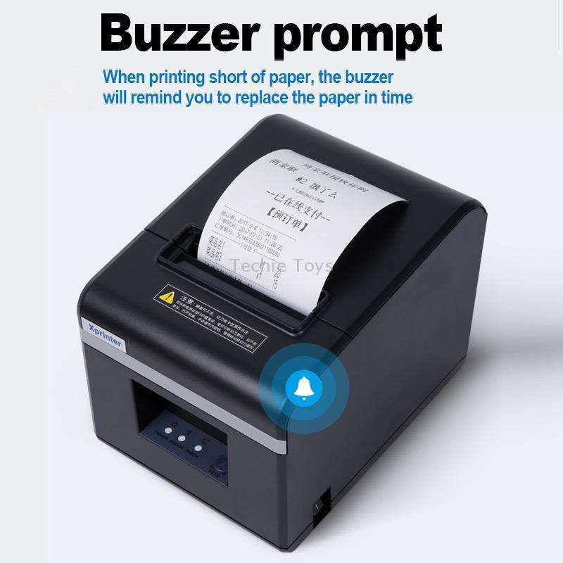 Xprinter N160II USB+WIFI Interface 80mm 160mm/s Automatic Thermal Receipt Printer, EU Plug