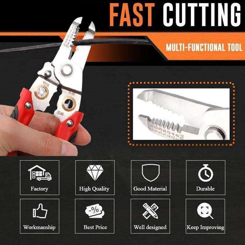 Multi-functional Wire Splitting Pliers Electrician Manual Tool (Orange)