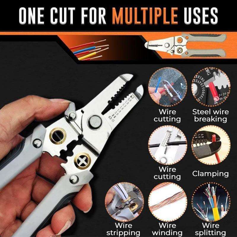 Multi-functional Wire Splitting Pliers Electrician Manual Tool (Orange)