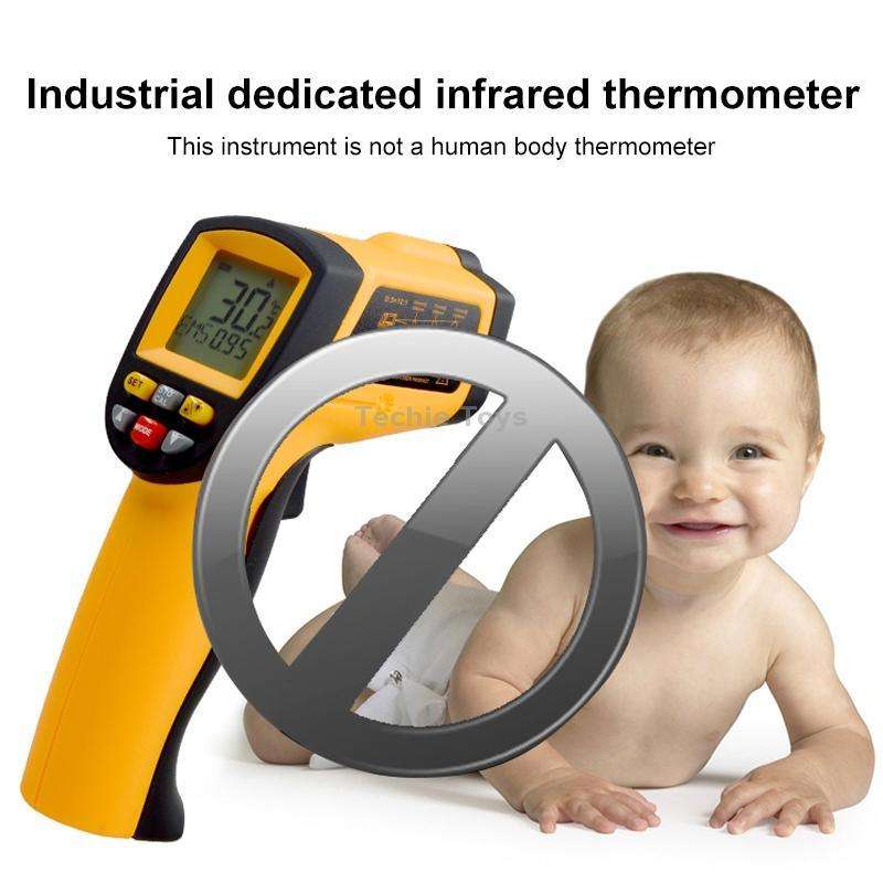 Infrared Thermometer, Temperature Range: -50 - 900 Degrees Celsius(Yellow)