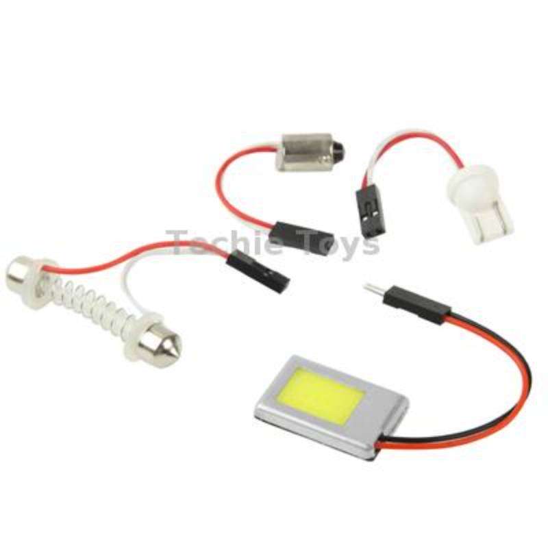 5W White Light LED Car Interior Lamp with T10 Dome + BA9S Festoon Adapter