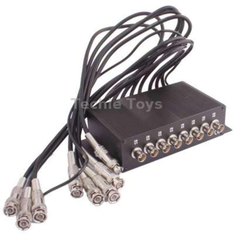 8 Channel CCTV BNC Surge Arrester Surge Protector Device (CoaxJK/ V8)(Black)