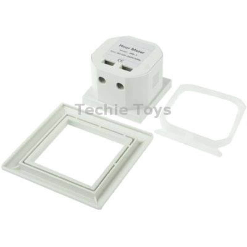 HM-1 AC Hour Meter, Time Setting Range: 0-99,999.99 Hours(White)
