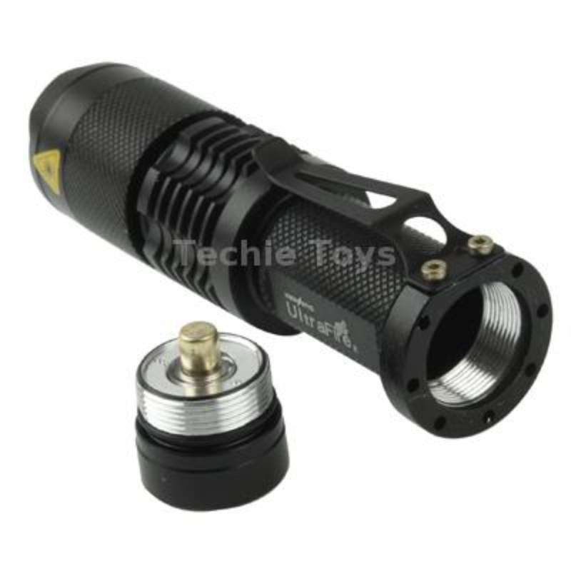 UltraFire Focus Flashlight, 3 Mode, XM-L T6 LED, White Light, Luminous Flux: 700lm, Length: 11.6cm(B