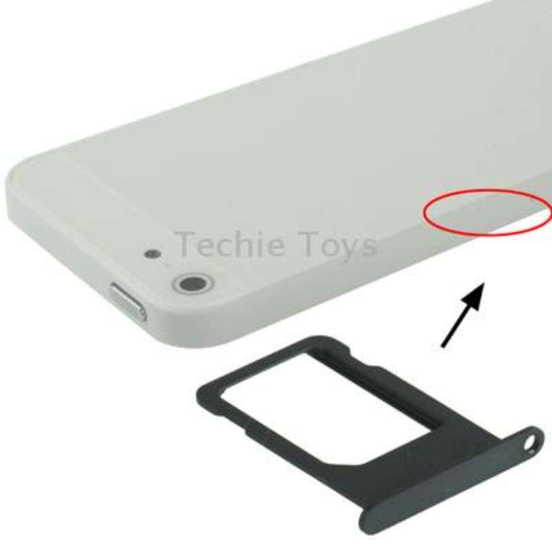 Original Sim Card Tray Holder for iPhone 5(Silver)