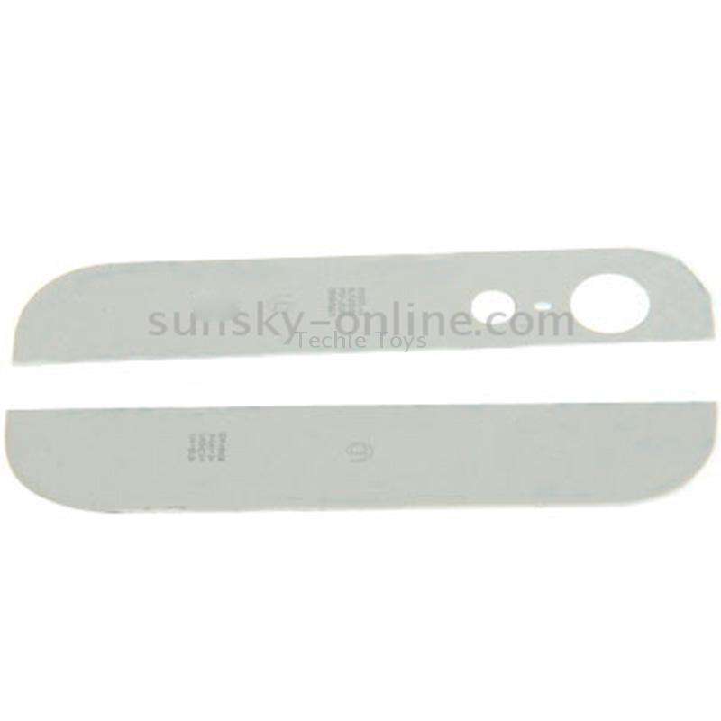 OEM Version Back Cover Top & Bottom Glass Lens for iPhone 5(White)