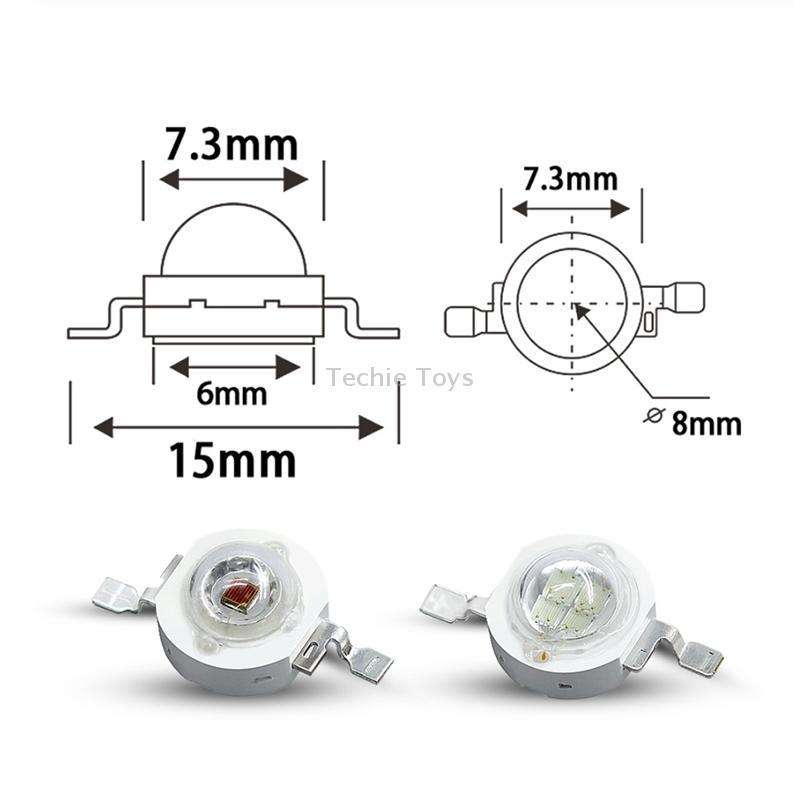 3W High Power LED Light Bulb, For Flashlight, Luminous Flux: 80-90lm