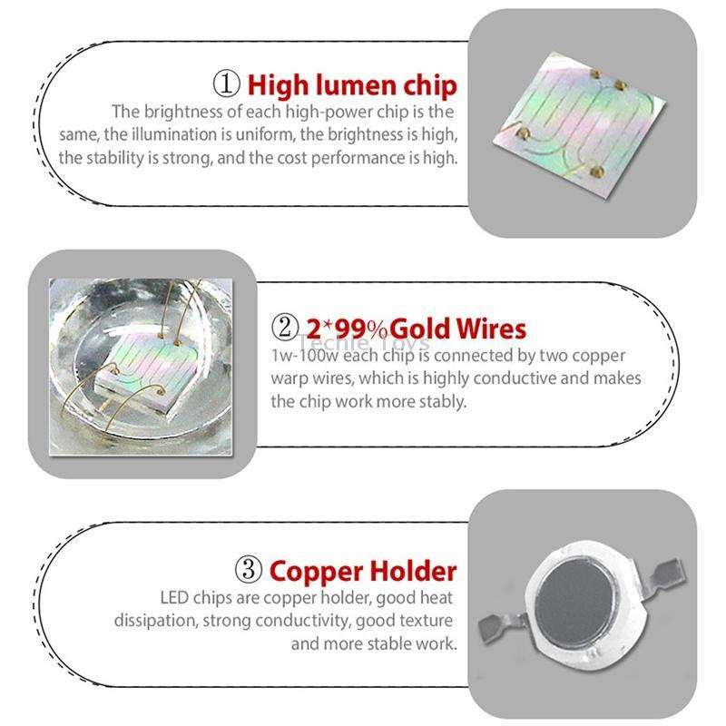 3W High Power LED Light Bulb, For Flashlight, Luminous Flux: 80-90lm