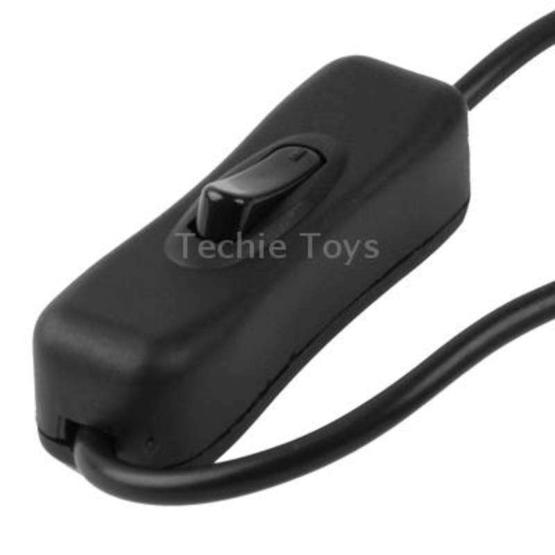 5.5 x 2.1mm DC Power Plug Male to Female Extension Connector Cable with ON / OFF Switch, Length: 30c