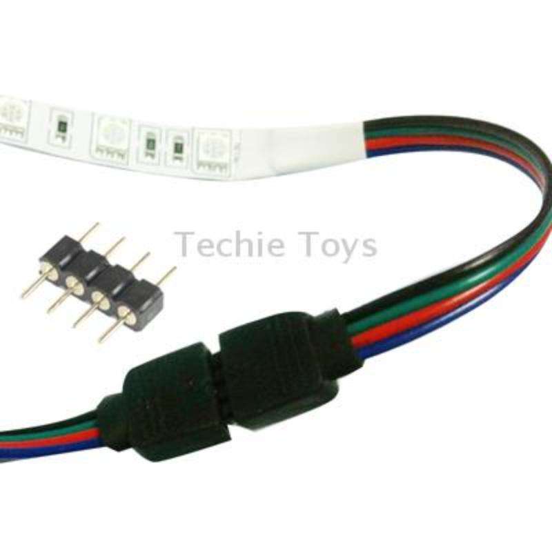 4 Pin Male Connector for RGB LED SMD Strip Light (100pcs in one packaging, the price is for 100pcs)