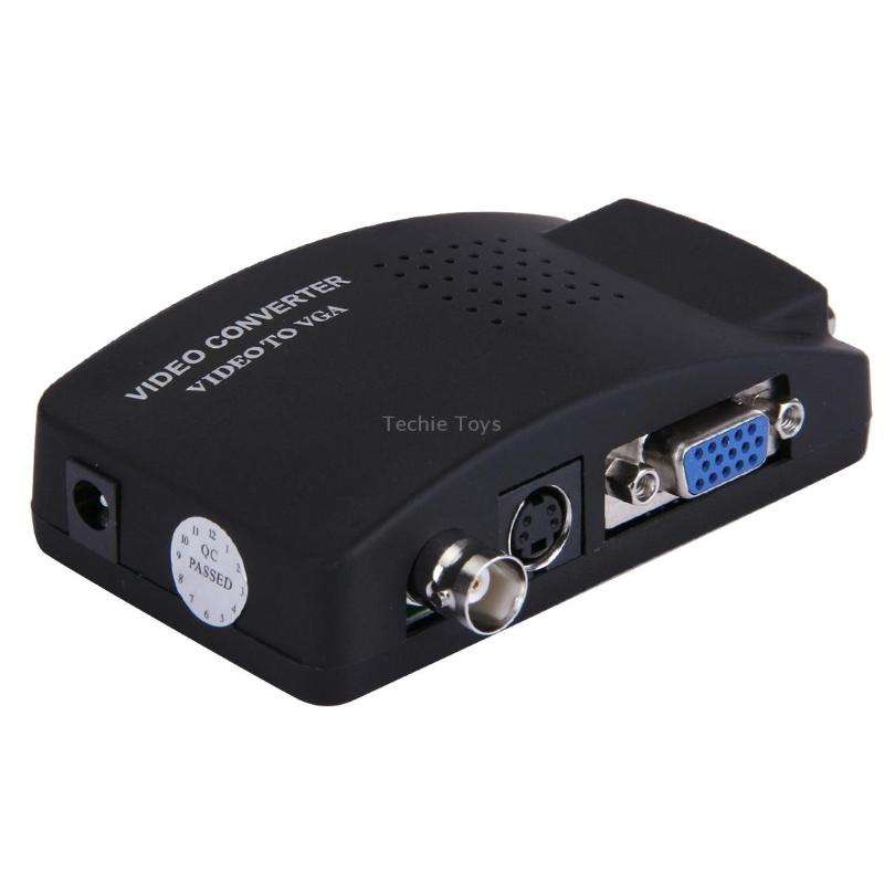 BNC / S-Video to VGA Video Converter(EU Plug)