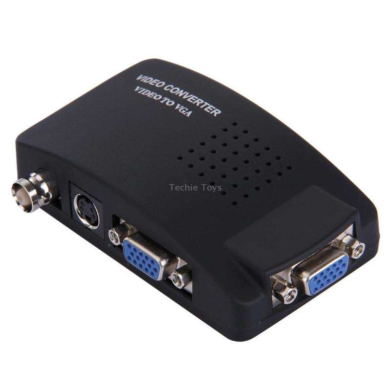 BNC / S-Video to VGA Video Converter(EU Plug)